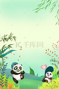 熊猫背景图片_熊猫背景素材图片_千库网
