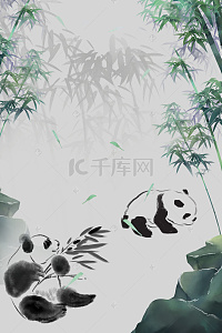 熊猫背景图片_熊猫背景素材图片_千库网