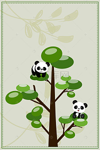 熊猫背景图片_熊猫背景素材图片_千库网
