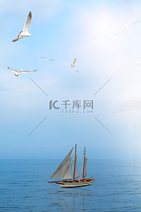 帆船背景图片_帆船背景素材图片_千库网