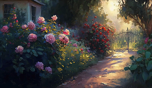 花园背景图片_花园背景素材图片_千库网
