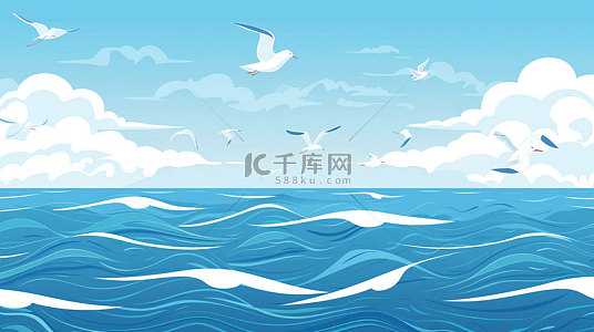 海鸥背景图片_海鸥背景素材图片_千库网