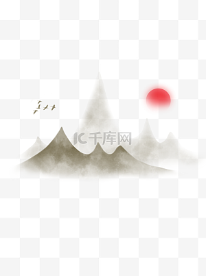 水墨飞鸟图片-水墨飞鸟图片素材免费下载-千库网