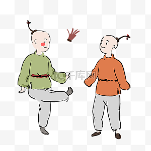 踢毽子图片-踢毽子图片素材免费下载-千库网